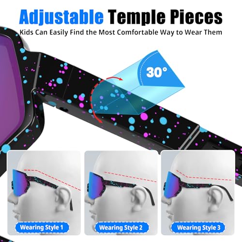 Image of X-TIGER Polarized Youth Baseball Sunglasses UV400 Kids Sunglasses Boys Girls 8-12 Youth for Softball Cycling Sports Glasses