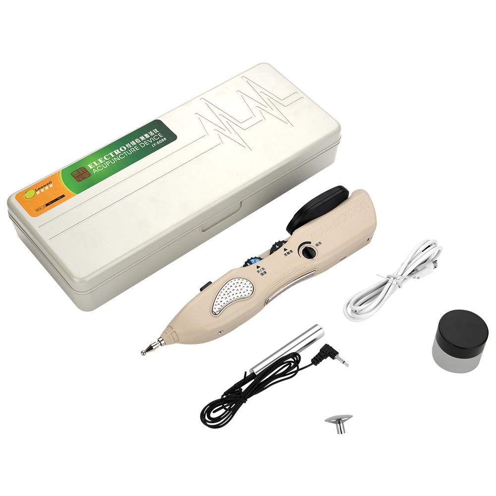 Pluma de acupuntura electrónica digital con 3 sondas de masaje Point Energy Health Care Tool