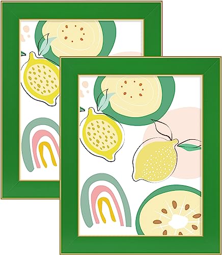 VIOLABBEY 8x10 Picture Frame Green Set of 2