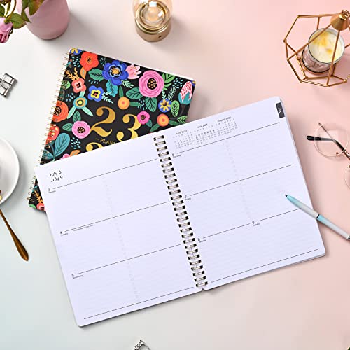 Planner 2023-2024 - Jul. 2023 - Jun. 2024, 2023-2024 Planner, 8" X 10", Academic Planner 2023-2024, 2023-2024 Planner Weekly And Monthly With Tabs + Flexible Cover + Thick Paper + Twin-Wire Binding - Floral #TOP6