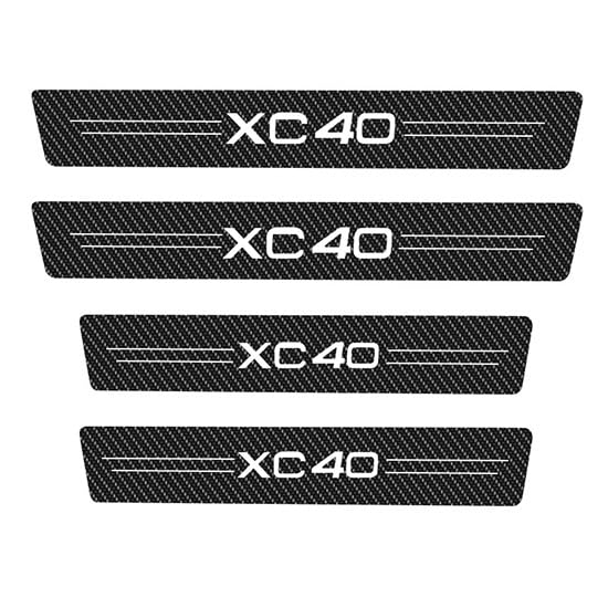 Autocollants de protection en fibre de carbone pour seuil de porte V40 V60 V90