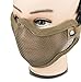 ArcEnCiel Tactical Steel Metal Mesh Half Face Mask (Tan)