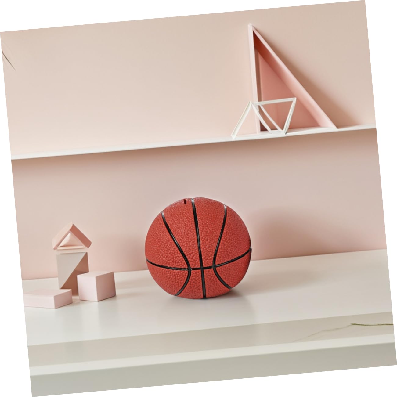 BESPORTBLE 2 Pezzi Salvadanaio per Bambini a Tema Calcio e Basket in Vinile, Forma di Pallone, Decorativo e Sicuro, come Bomboniera per Compleanno Ragazzi