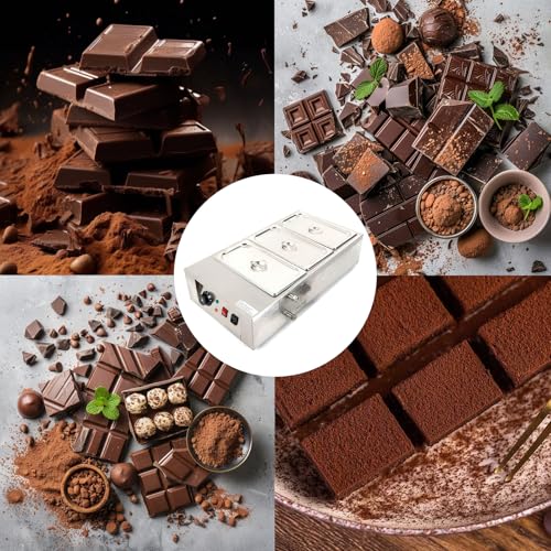 Máquina Temperadora de Chocolate Eléctrica 1500W Acero Inoxidable 12L miniatura 4