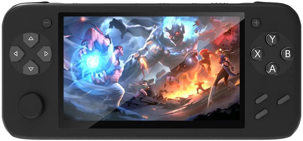 Przenośna konsola do gier, 5,1-calowy ekran IPS Konsole do gier wideo Klasyczny emulator gier, system gier Prezent urodzinowy dla dzieci dla dzieci i dorosłych/395(Color:Black)