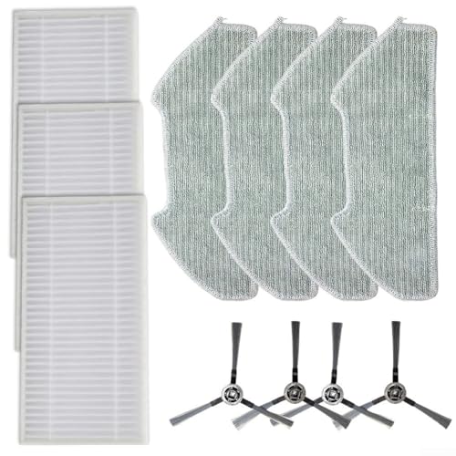 HAUINVC Replacement Kit for bObsweep Dustin/for Ultra-Vision Robot Vacuum Side Brush Filter Mop Cloth Kit Robotic Vacuum Spare