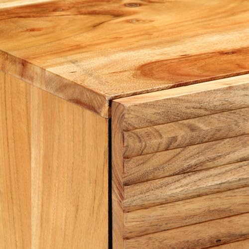 Table de chevet compacte en bois d'acacia pour optimiser les petits espaces - 8
