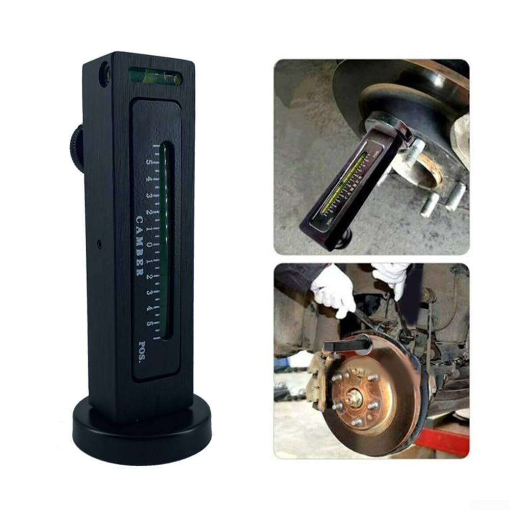 Strumento di misurazione automobilistico della campanatura con la funzione di regolazione magnetica per l'inclinazione del puntone e l'allineamento del perno di Kingpin (argento della lega)