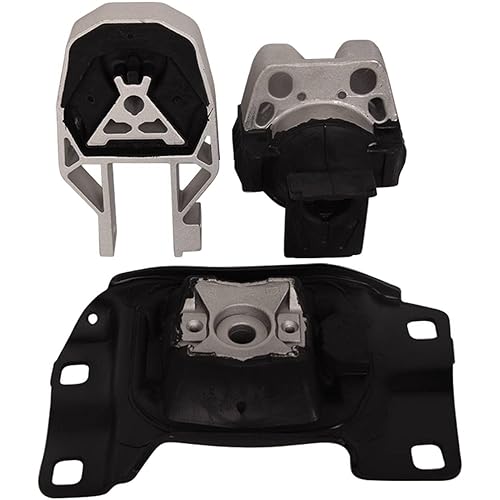 Gevog 3Pcs Rear & Front Engine Mount & Trans Mount Kit Replacement for 2012-18 Focus 2.0L L4