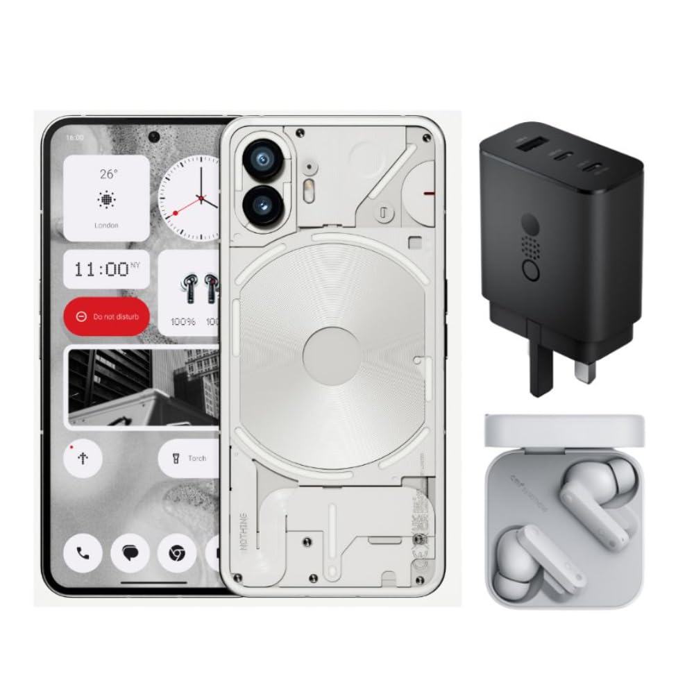 Nothing Phone 2 12512 WhiteBundle Offer CMF Buds  CMF 65w Adapter
