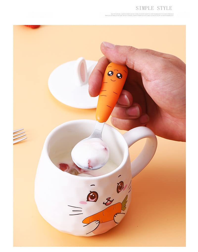 3Pcs Cuillere bebe, Witbicg Fourchette Bebe, Carottes Cuillère bebe Nourrir Le Bébé, Augmenter l'Appétit, l'Enthousiasme Et Le Plaisir De Manger, Recommandé Pour Les Enfants Après 18 Mois