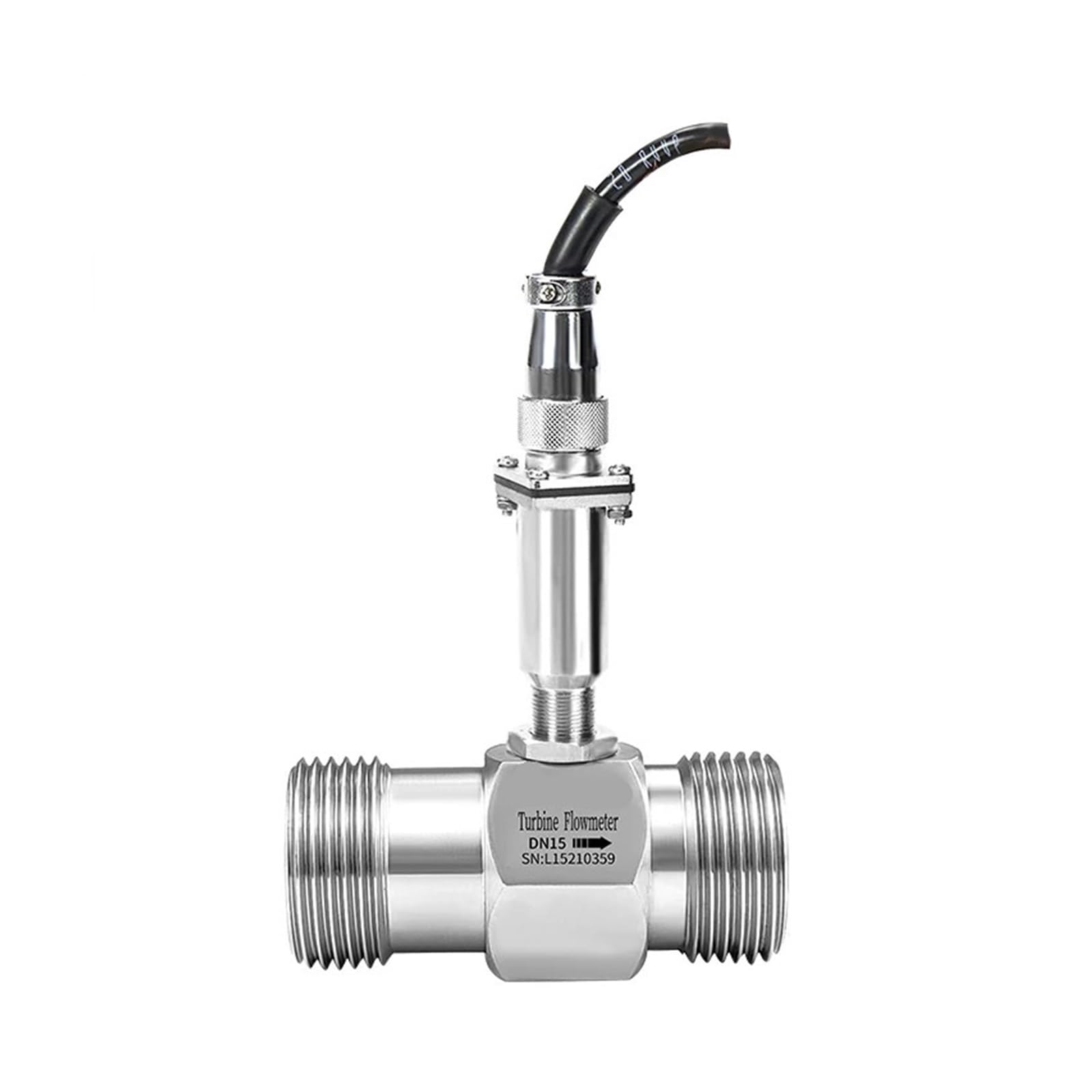KSZHZYMGX Turbine Flow Meter Pulse Signal 24VDC Flow Meter(DN15)