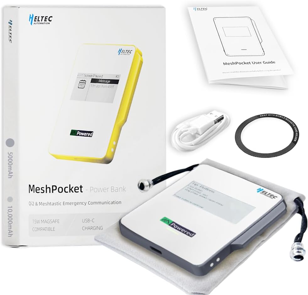 Heltec MeshPocket Batterie externe magnétique Meshtastic Antenne LoRa Heltec MeshPocket Batterie externe magnétique Meshtastic Antenne LoRa
