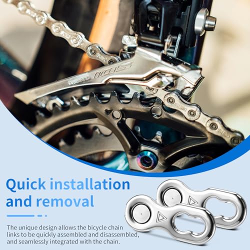 Kettenschloss Fahrradkette 6/7/8 Fach für Shimano - 10 Paar Fahrradkettenglied Fahrradketten 6/7/8-Fach für Shimano Quick Link, Geschwindigkeit Kettenverschluss für Wartung und Austausch im Alltag