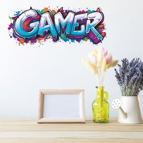 Vinilos decorativos para pared gamer 25x60 cm miniatura 6