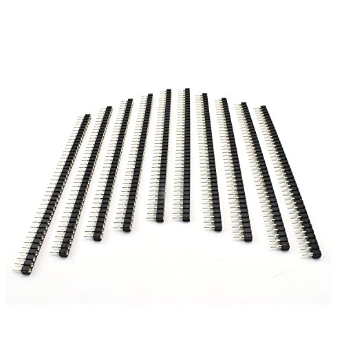 Zyamy 10Pcs 2.54Mm 40Pin Round Female Socket Pin Header Strip 1X40P Single Row Straight Female/Male Socket/Pin Header Strip Connector Black #TOP1