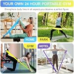 Bandes de résistance, bandes d'exercice pour thérapie physique, bandes élastiques pour exercice à domicile, bandes de résistance pour thérapie d'exercice, étirement, récupération, Pilates, réhabilitation, entraînement de force et ensemble de démarrage de yoga