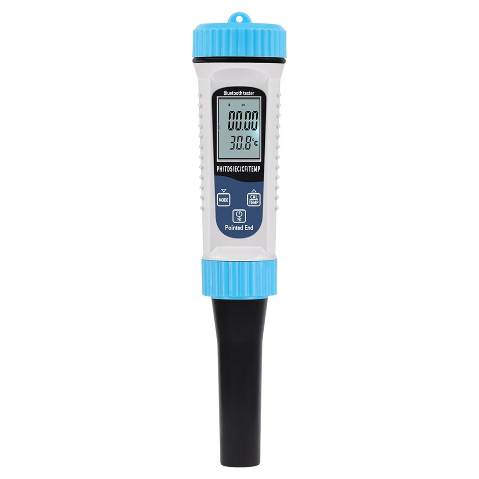 Medidor de pH y temperatura TDS, EC CF con Bluetooth 5 en 1, comprobador digital, función calibración automática, detector calidad del agua,Análisis de calidad instantáneo
