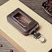 BAKUN Premium Mini Leather Car Key Case, Car Smart Key Chain Holder Wallet Zipper Bag for Remote Key Fob(Brown)
