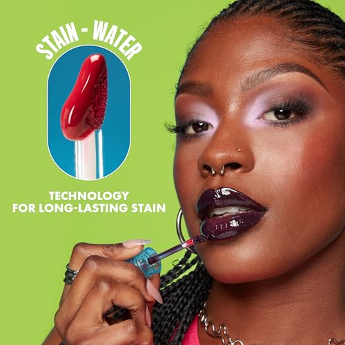Nyx Professional Makeup Lip Gloss And Lip Stain, Lip Iv Hydrating Gloss Stain, Up To 12 Hour Hydration, High Pigment, Wet Shine Finish, Shade: Grape Gushin' - 6