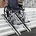 7FT Wheelchair Ramp for Steps，3 to 7 Ft Adjustable Portable Ramp for Wheelchairs Home, Telescoping Wheelchair Ramp with Non-Skid Surface, 600 Lbs