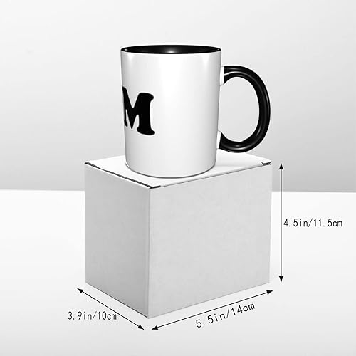 Vista 6 de Taza de café con texto en inglés "I Love Mom", tazas de té, tazas de café, tazas de café de cerámica para mujeres y hombres, oficina, hogar, regalo