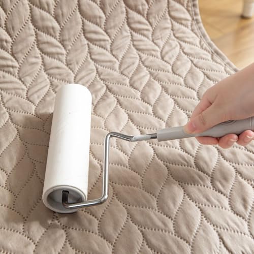 Image of HOMETHREADS Non-Slip Chair Cover-Universal Fit for Kitchen & Dining Chairs-Cushioned Comfort - Stylish Machine Washable Seat Cover-145x45 (Beige, Pack of 2)
