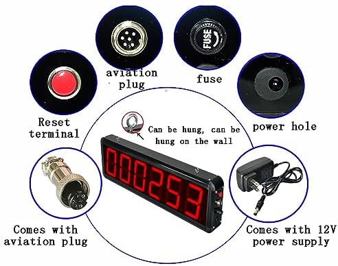 Lasers Sensor Counter, 6-Digit Screen Counter,LED Digital Display for Conveyor Belt, Production Line,Count Up to 999999 (4inch)