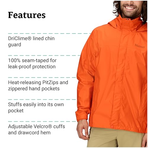 Image of MARMOT Men's PreCip Eco Lightweight & Waterproof Rain Jacket