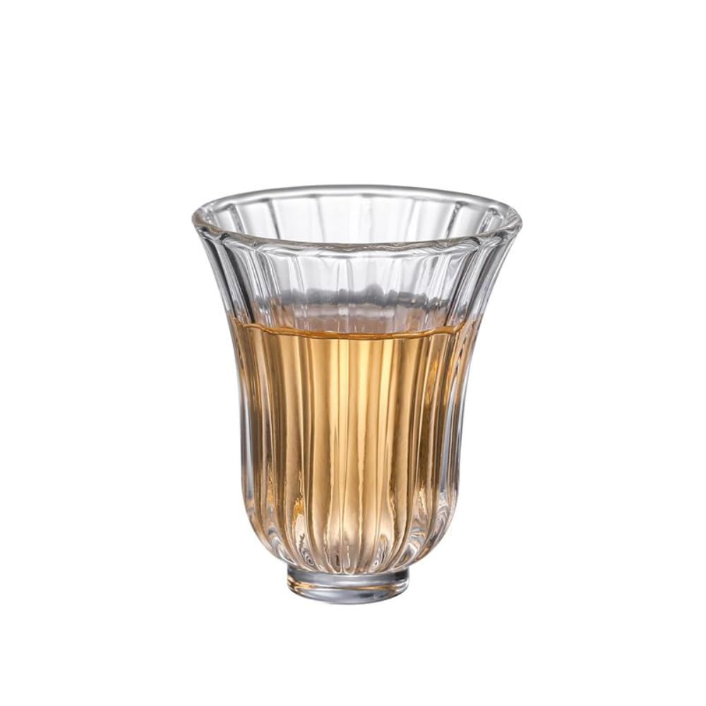 Kryształowy kubek do kawy, szklanki filiżanki do kawy/herbaty, 4 szt. 50 ml szklane filiżanki do herbaty wysokiej klasy chińskie kubki do herbaty zestawy do herbaty Kung Fu