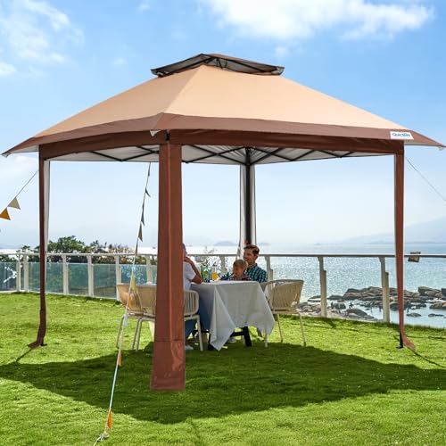 Quictent 10'x10' Outdoor Pop up Canopy Tent, 420D Oxford Fabric,