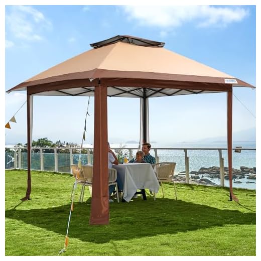 Best patio umbrella for wind and sun Quictent 10'x10' Easy Setup Gazebo