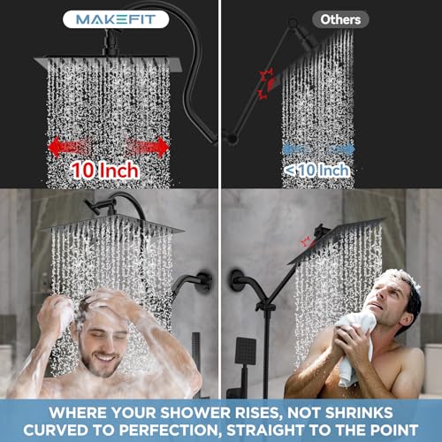 MakeFit All Metal 10" High Pressure Rain Shower Head with Handheld Combo by MakeFit - Used condition - Image 3