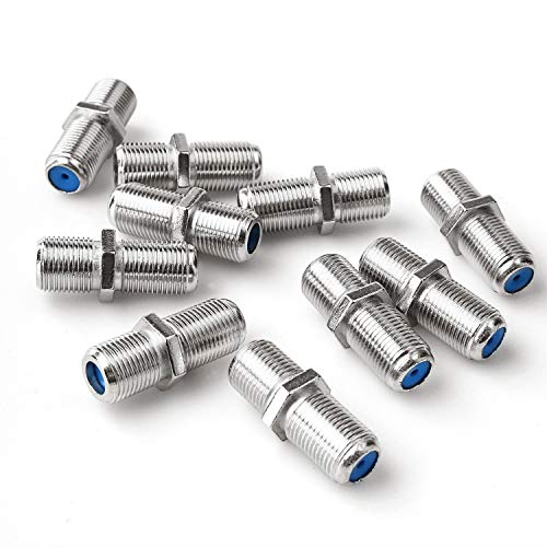 Saisn F81 Coaxial Cable Connector 3Ghz F-Type Rg6 Cable Extension Adapter (Pack Of 5, Silver) #TOP4