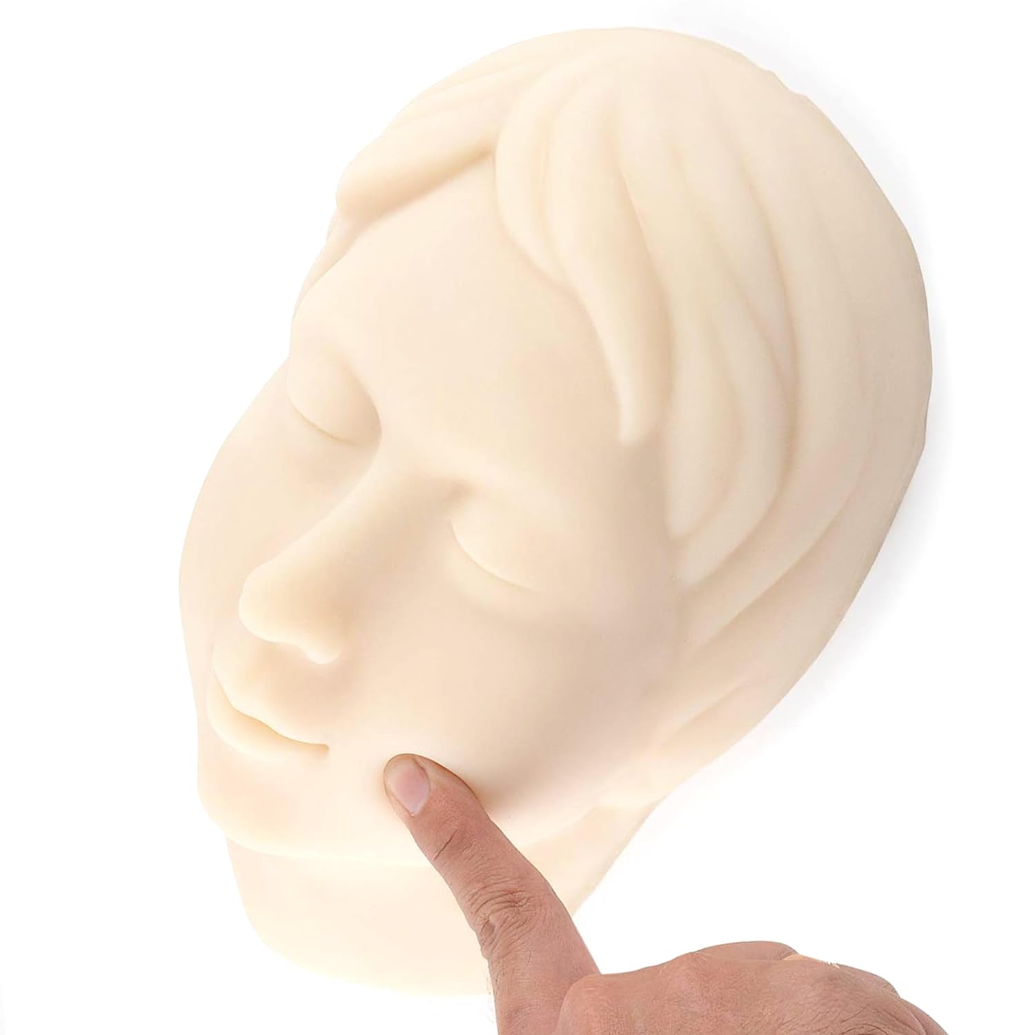 HKFGSHOP Injection Training Face Model, Head Model Contains Bone Tissue, Suture Practice Model, Silicone Material, for Micro-Plastic Teaching, Beauty Teaching Display, Eyebrow Tattooing Exercise