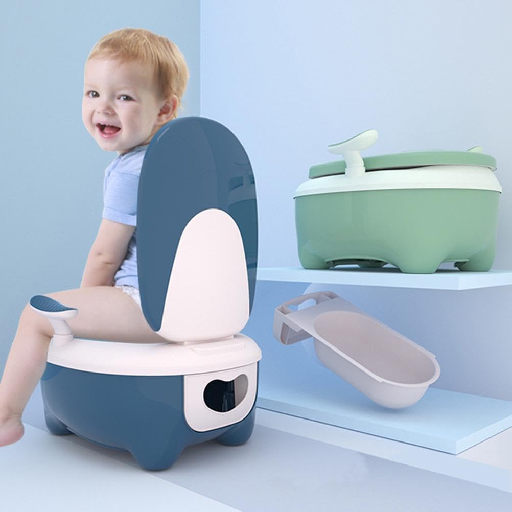 ciciglow PP Material Baby Toilet with Handrails and Backrest, Warm in Winter Cool in Summer, for Toddler Potty Training, PinkBlue