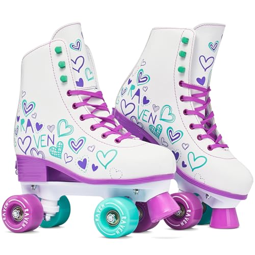 Raven   Patines para niñas y niños, Adultos, Patines en línea, Freno de PVC Resistente, Ruedas de Goma, Trista Violet/Mint, 31 34 (20 21,5 cm)