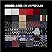 DonDon tirantes anchos 3,5 cm para hombres con 4x clips con cuero...