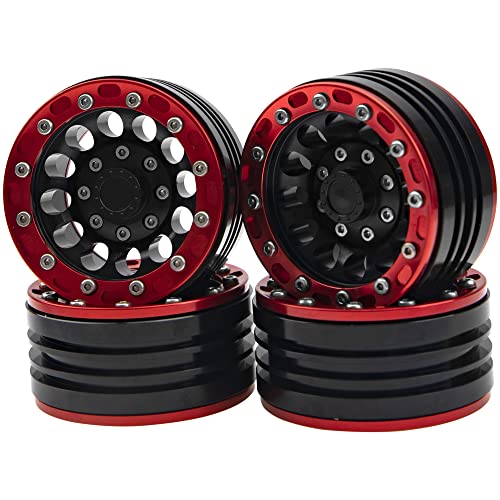 Roues en métal 1.9 Beadlock de haute précision pour crawler RC Traxxas et Axial