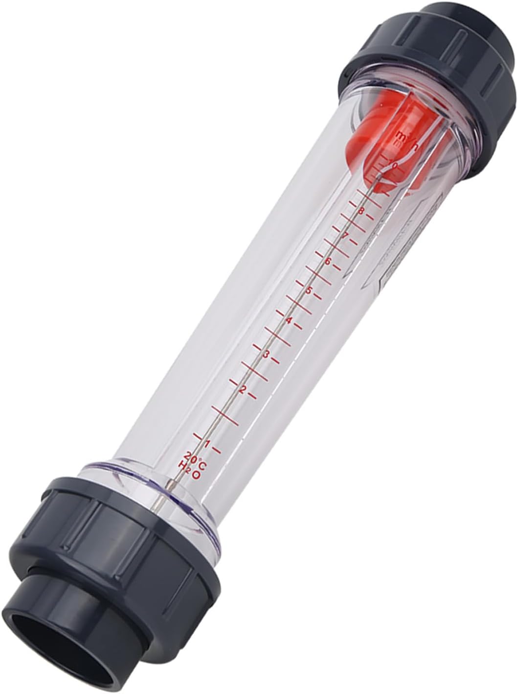 2PCS Liquid Flowmeter Tube Type Plastic Clear Water Flowmete for Measuring Rate of Liquid Medium