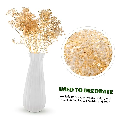 Ramo de flores secas Gypsophila blanco para decoración miniatura 6