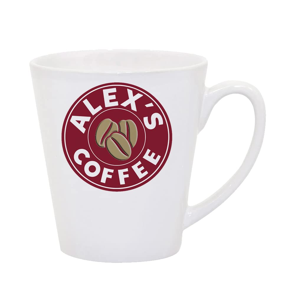 Giftme Personalised with Any Name Costa Unique Latte Ceramic Mug Coffee Tea Mug. (12oz)