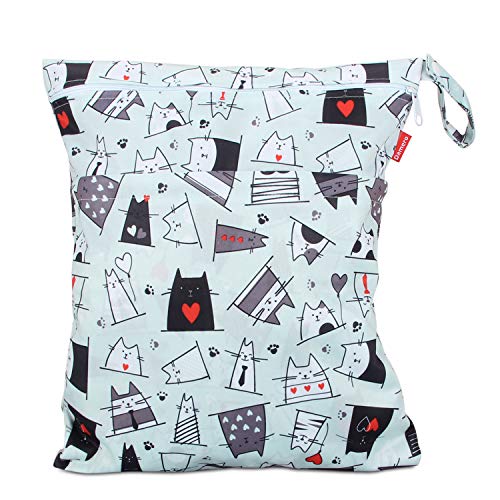Damero Bolsa de Pañales Reutilizable, Bolsa de Cambio de Pañal para Bebes Impermeable, Bolsa para la Ropa de Bebé para pañales, ropa sucia y más