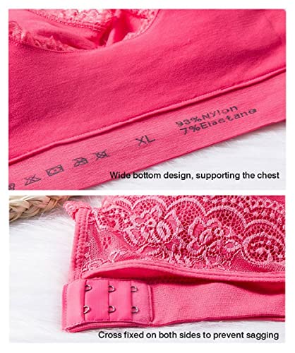 Caramia Bras For Women Front Criss Cross Push Up Bras Side Buckle Lace Sports Bras Wireless Seamless Bra With Removable Pad #TOP4