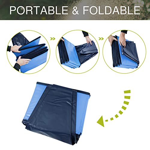 Niubya Portable Dog Pool, Foldable Pet Swimming Pool, Anti-Slip Collapsible Pet Bathtub, Hard Plastic Bath Pool For Pets Dogs And Cats, 47 X 16 Inches #TOP5