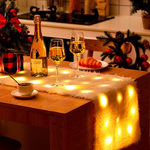 Illuminate Your Home Decor with a Lighted Snow Table Runner