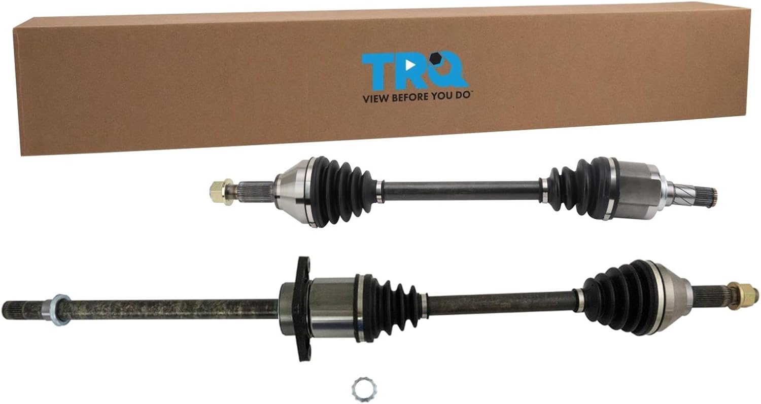 TRQ Front Driver and Passenger Side CV Axle Shaft Assembly Set Compatible with 2011-2015 Nissan Quest