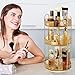 Weidace 360 Rotating Makeup Organizer for Vanity, Bathroom Countertop Spinning Perfume Organizer, High-Capacity Cosmetic and Skincare Dresser Make Up Holder Rack (3 Tiers, Yellow)