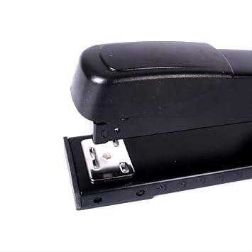 Long Reach Stapler, 25 Sheets Capacity Desktop Stapler with Long Arm, Adjustable Locking Paper Guide, No Jam, Home Office School Commercial Stapler Black