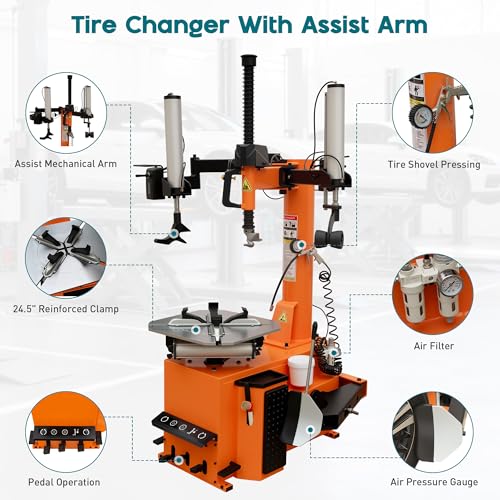 Albott Tire Changer with Assist Arm and Wheel Balancer